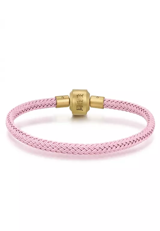 Stainless Steel Charm Bracelet for Women Cherry Blossom 3mm