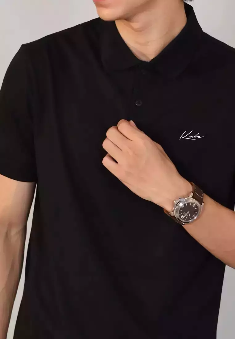 Kale PORTER BLACK / Polo Shirt Slim Fit / Kaos Polo Pria / Kaos Pria / Kaos Kerah / Cotton Combed 24S
