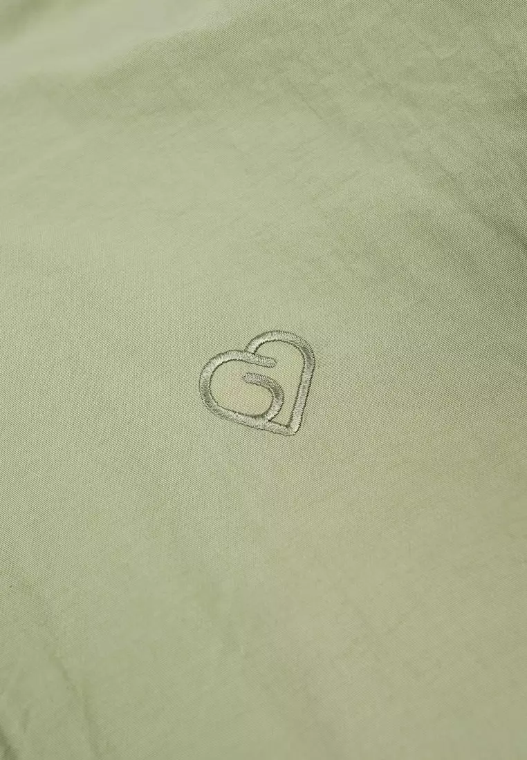 Greenlight Women's Jacket Zipper Hoodie Regular Fit Nylon Crinkle Logo Rin HP-011025