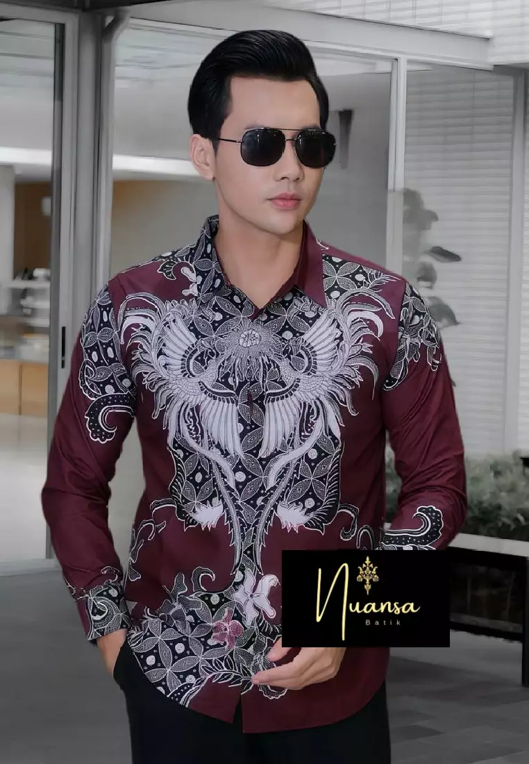 Mahendra Kemeja Batik Exclusive Premium Pria Casual Modern Lengan Panjang