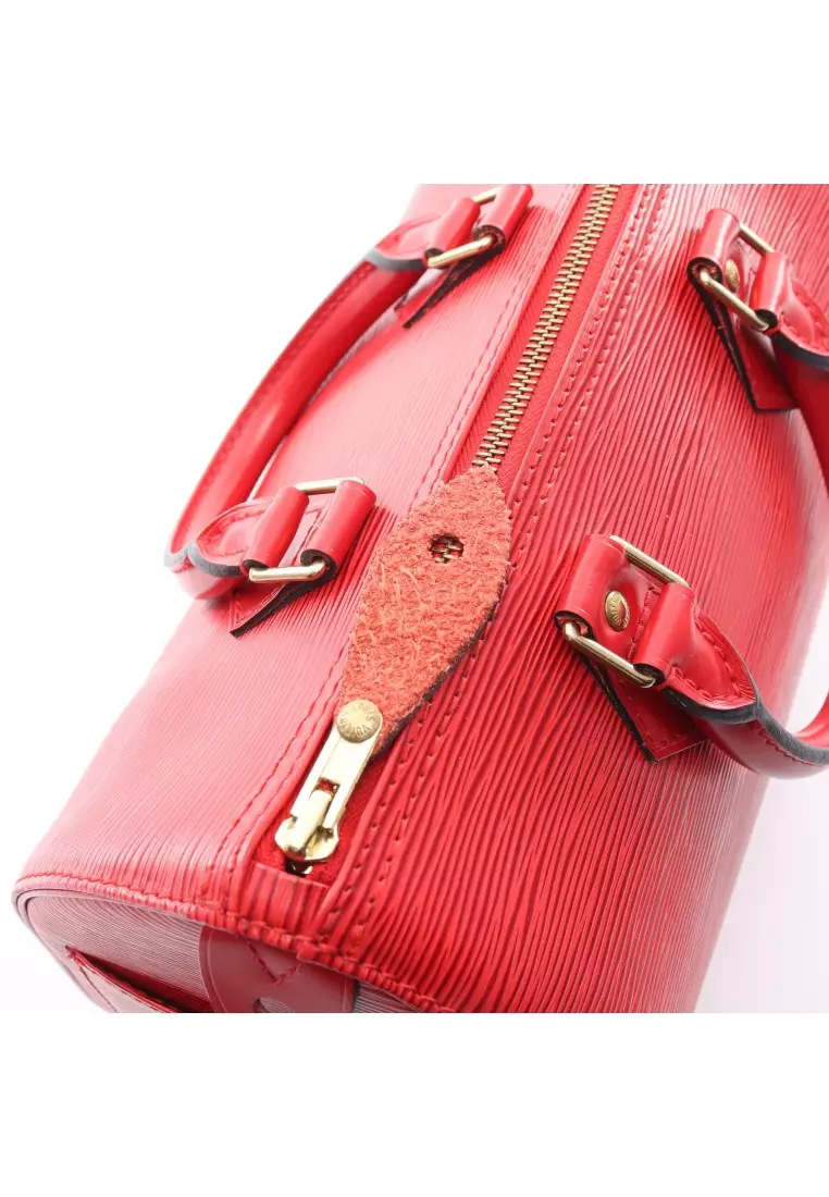 Louis Vuitton Epi Montaigne 23 clutch bag second M52667 Castilian red  leather ladies LOUIS VUITTON