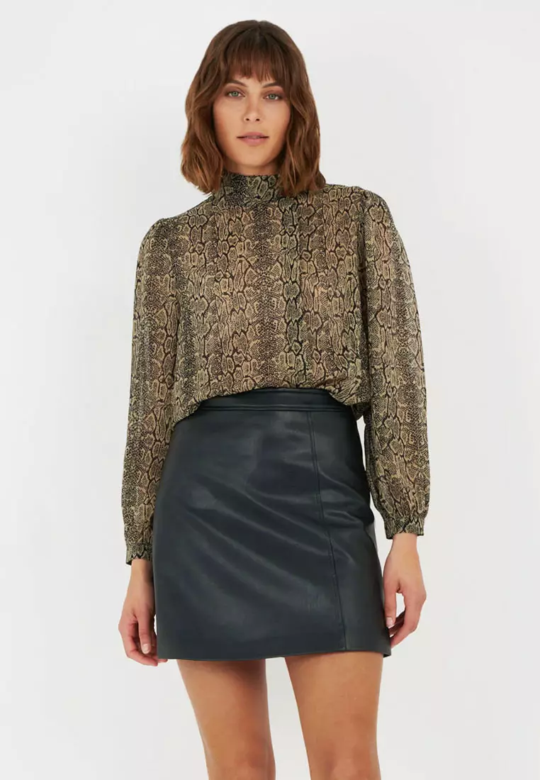 Snake print blouse outfit hot sale
