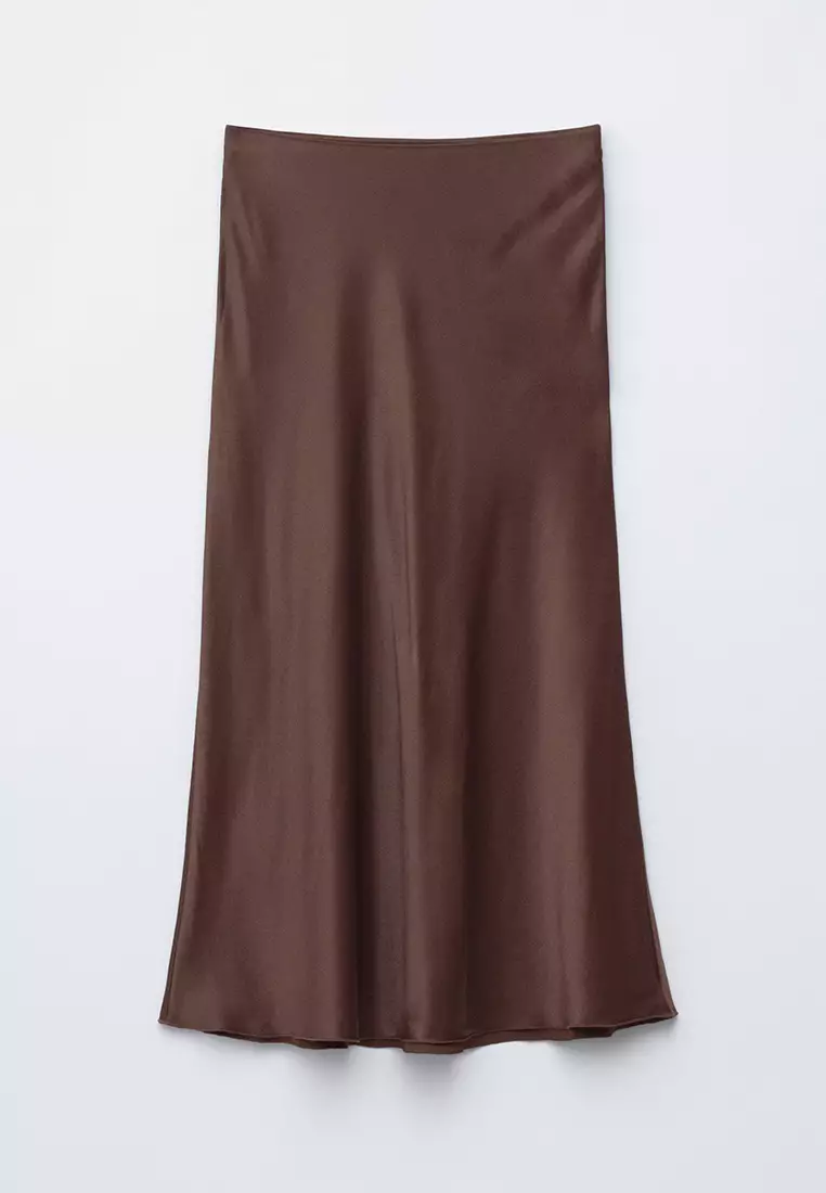 Satin Midi Skirt
