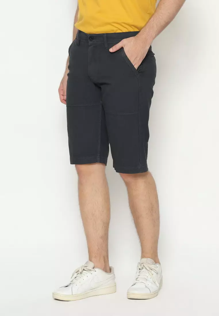 POLICE Celana Chino Pendek Cotton Premium Regular Fit Pria