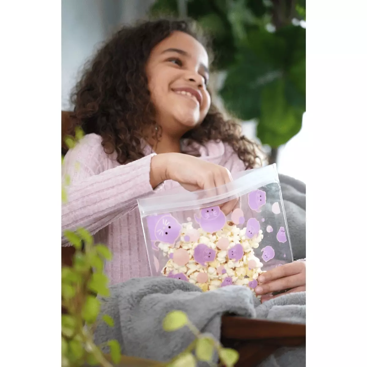 Melii Reusable Snack Bags 4Pcs - Panda/Bear  - Kantong Makanan Anak Klip Ziplock Premium