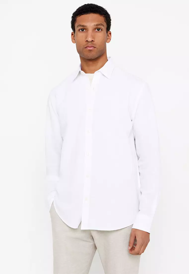 Plain Cotton Linen Shirt