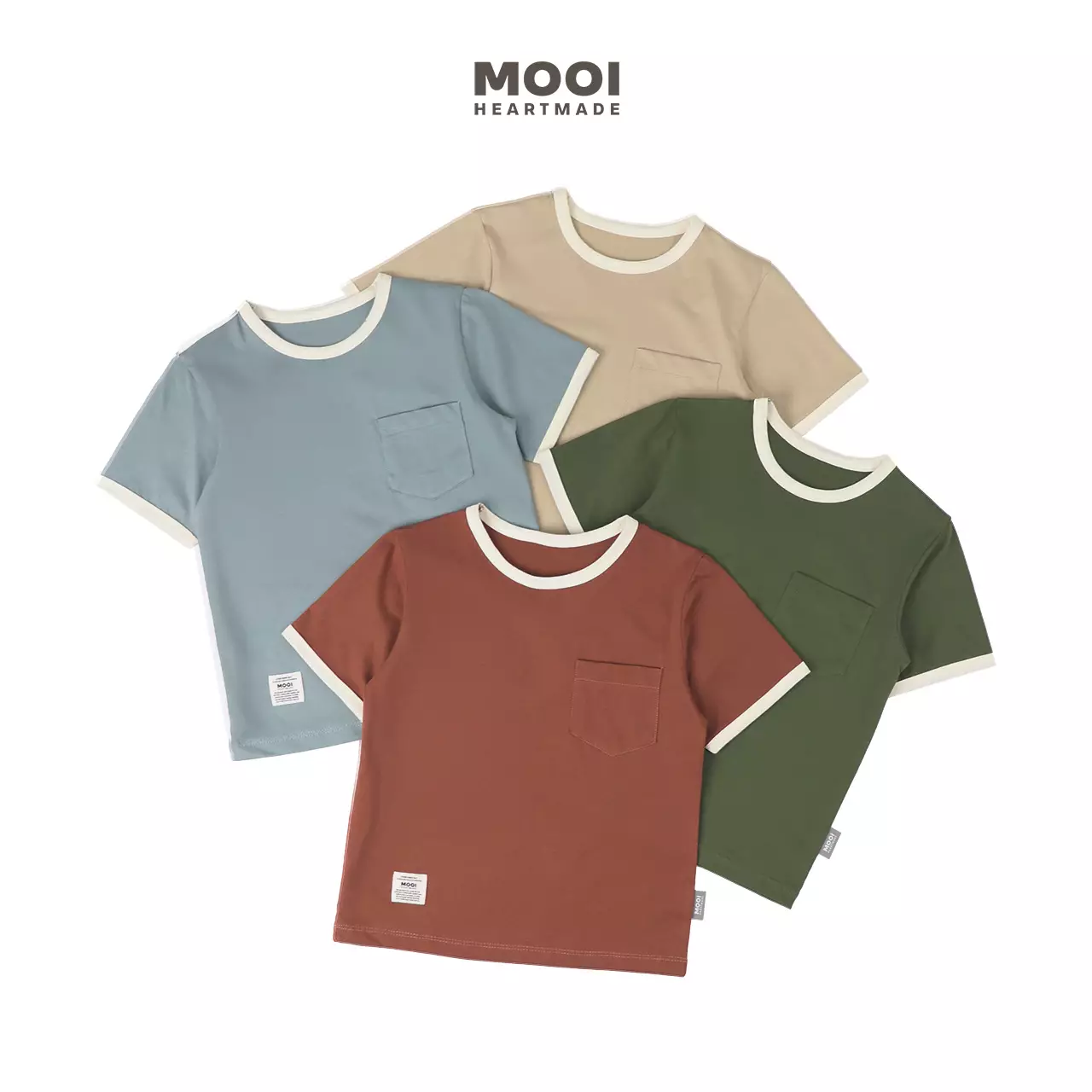 Mooi Kaos Anak Laki-Laki Hoshi T-Shirt Tee - Brown