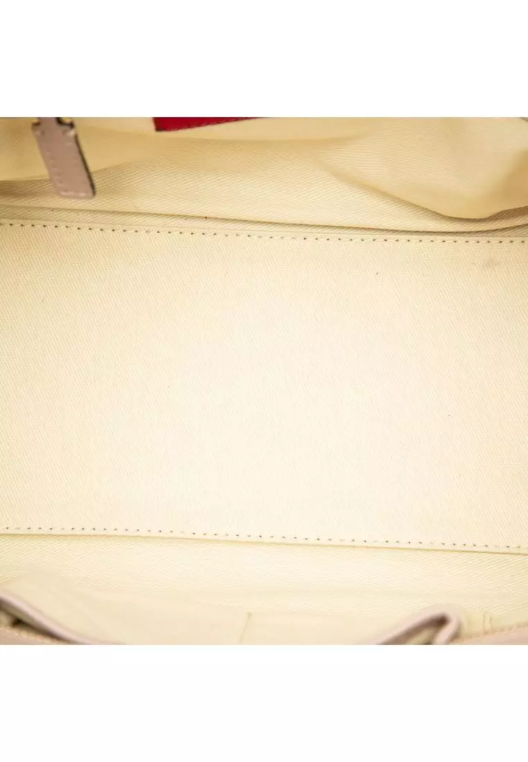 Pre-Loved Valentino Small Leather Rockstud Double Handle Tote
