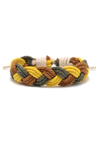 Kings Collection white and brown Vintage Braided Rope Bracelet (KJBR16023) 3E408AC4A6BEB7GS_1