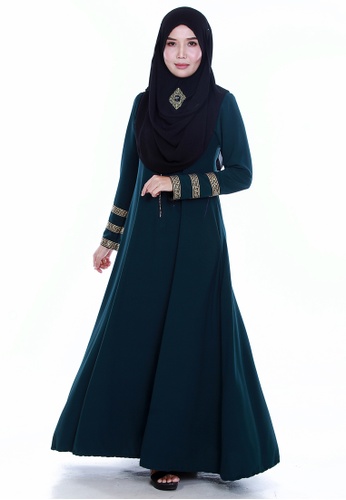 Malaysian Jubah Buy Farosa Farosa Haura Jubah  Green Online ZALORA Malaysia 