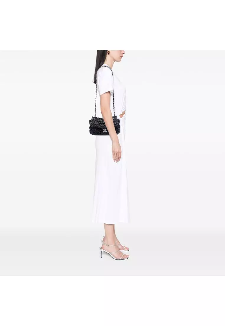 Pre-Loved Chanel Medium Ruched Lambskin Astrakhan Flap