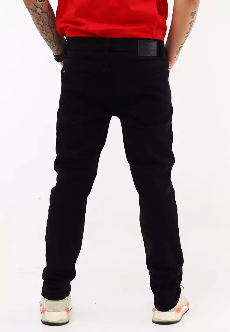 Denim Long Pants Slim Tapered Fit Stretch