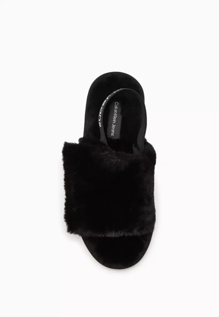 Calvin Klein Jeans Women's Home Faux Fur Slippers