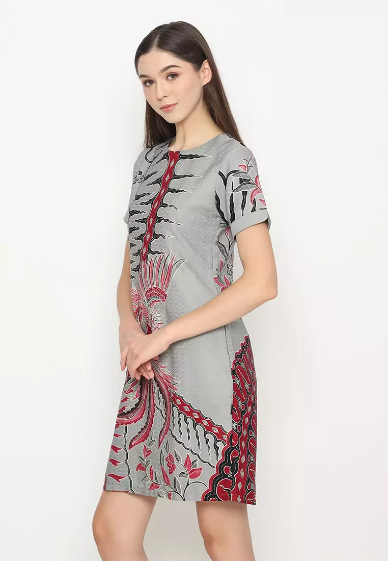 My Aksa Batik Wanita Dress Furing Dobby Byrna Barnesh