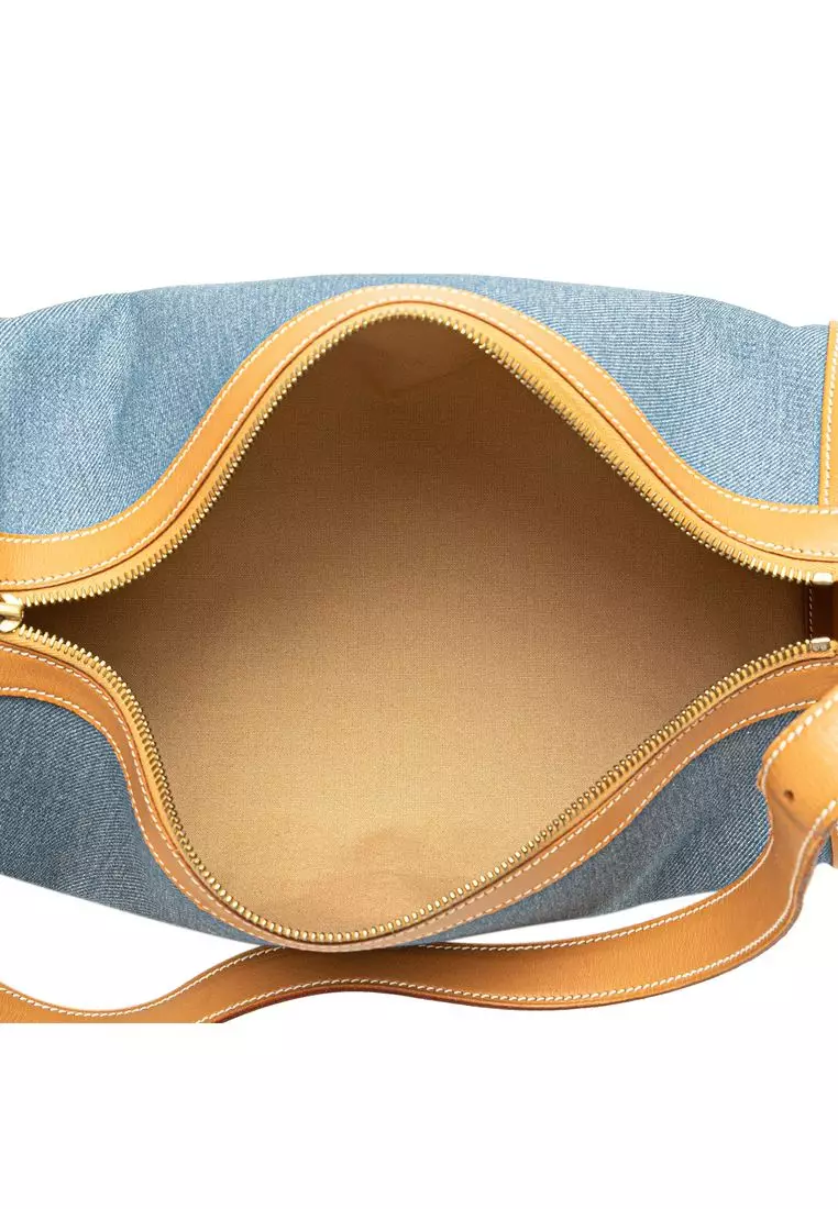 Pre-Loved Hermès Denim And Calfskin Sac Doremi 33