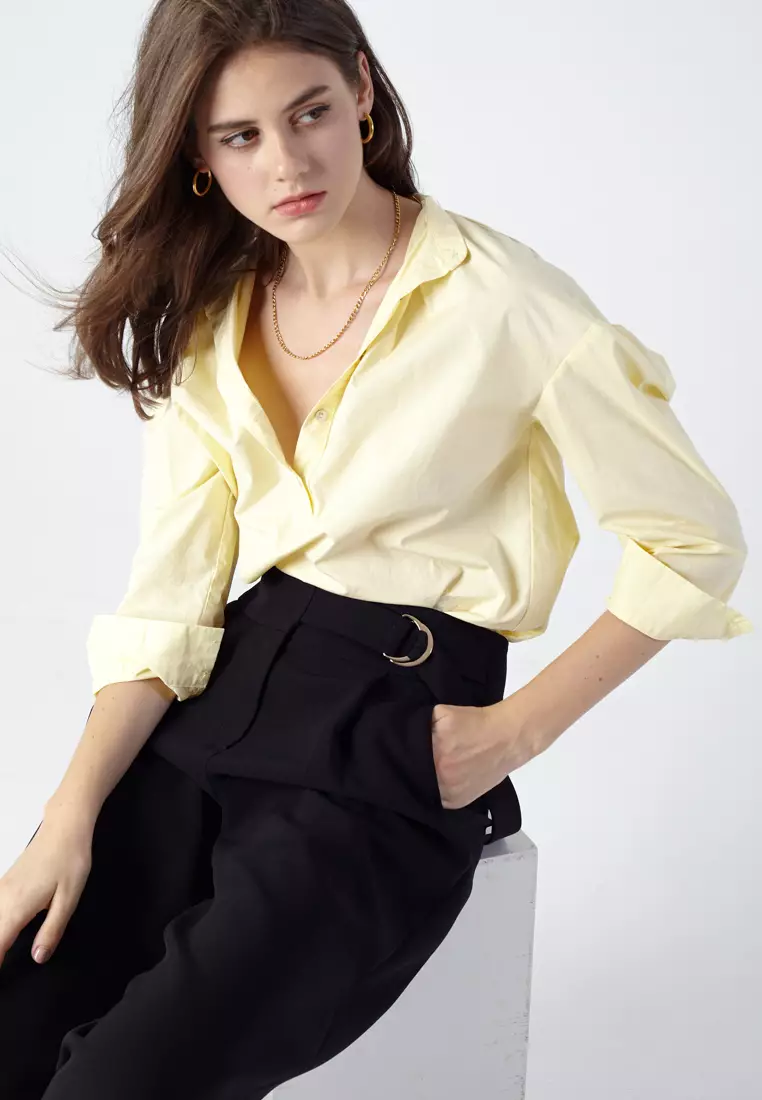 加长侧腰带裙裤