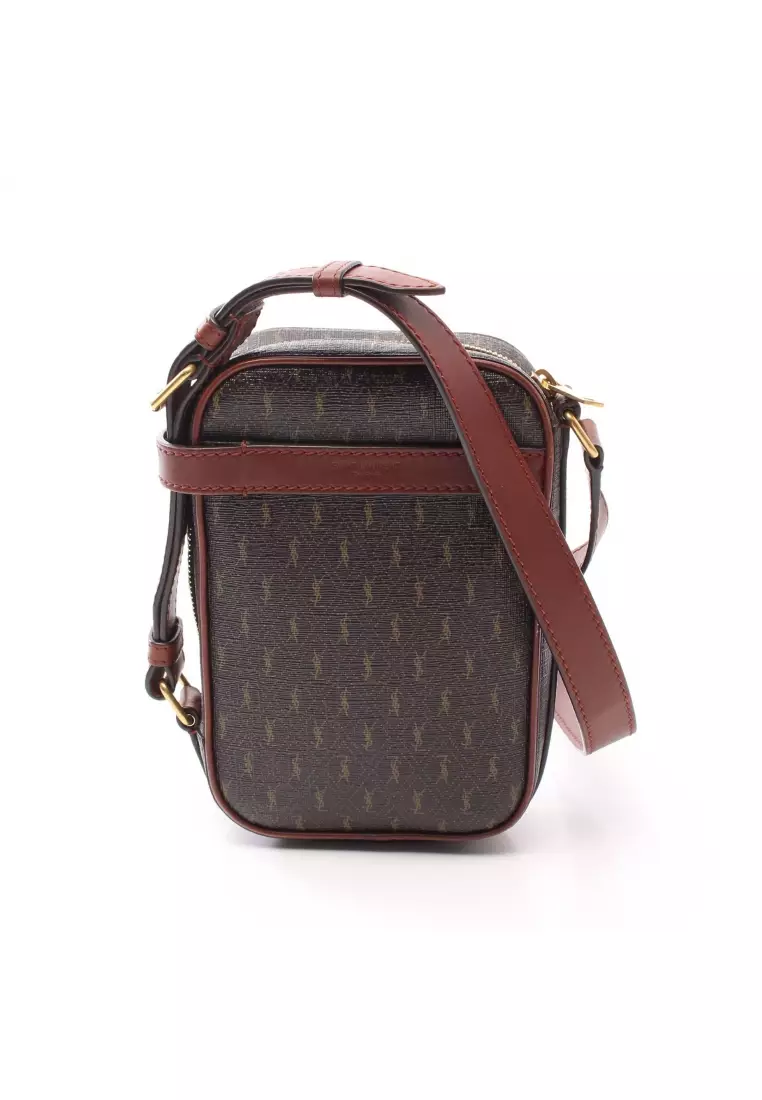 Louis Vuitton Dark Brown Coated Canvas Monogram Fold Over Flap