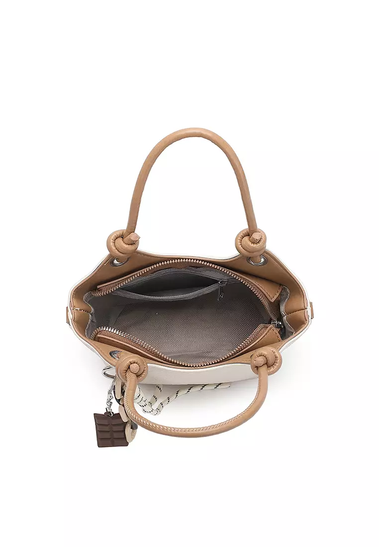 Women's Top Handle Bag / Sling Bag / Crossbody Bag / Shoulder Bag (Tas Tangan Wanita / Tas Selempang Wanita / Tas Bahu Wanita) - Putih