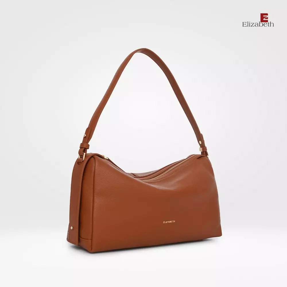 Tas Elizabeth Genuine Leather Shoulder Bag 0720-0531 Orange