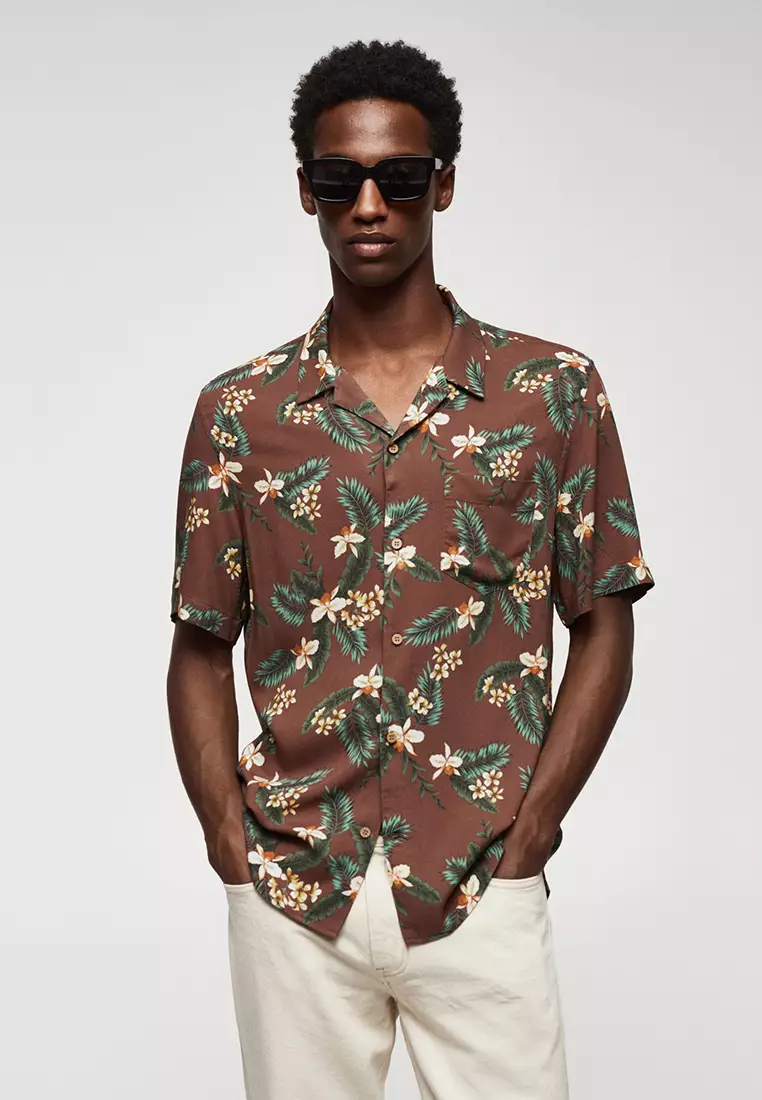 Tropical print 2025 shirts