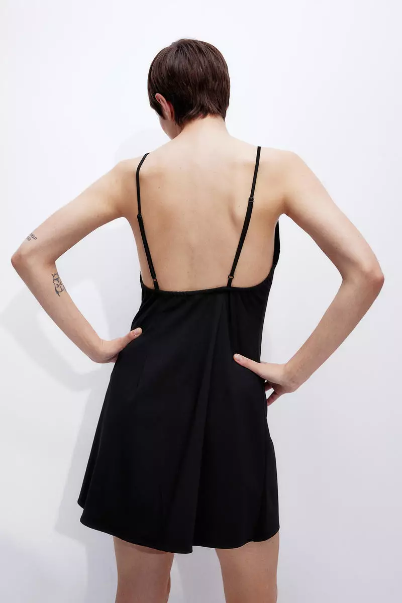 Low-back strappy dress