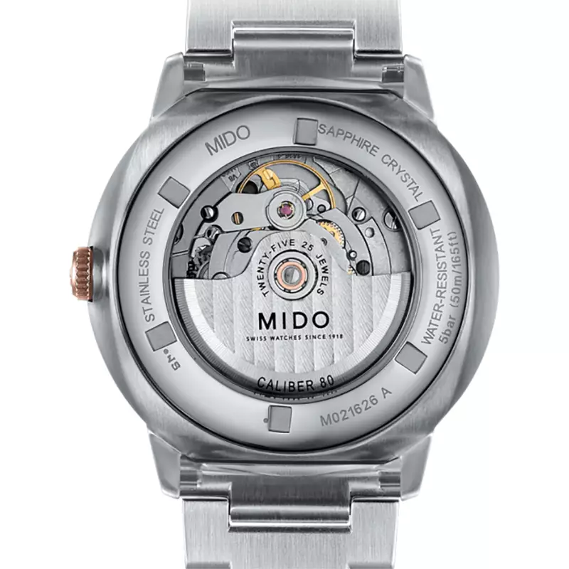 Jam Tangan Pria MIDO Commander M021.626.22.061.00 Big Date Anthracite Dial Stainless Steel Strap