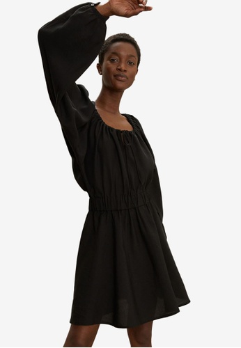 H&M black Lyocell-Blend Dress F5F7CAA0CED519GS_1