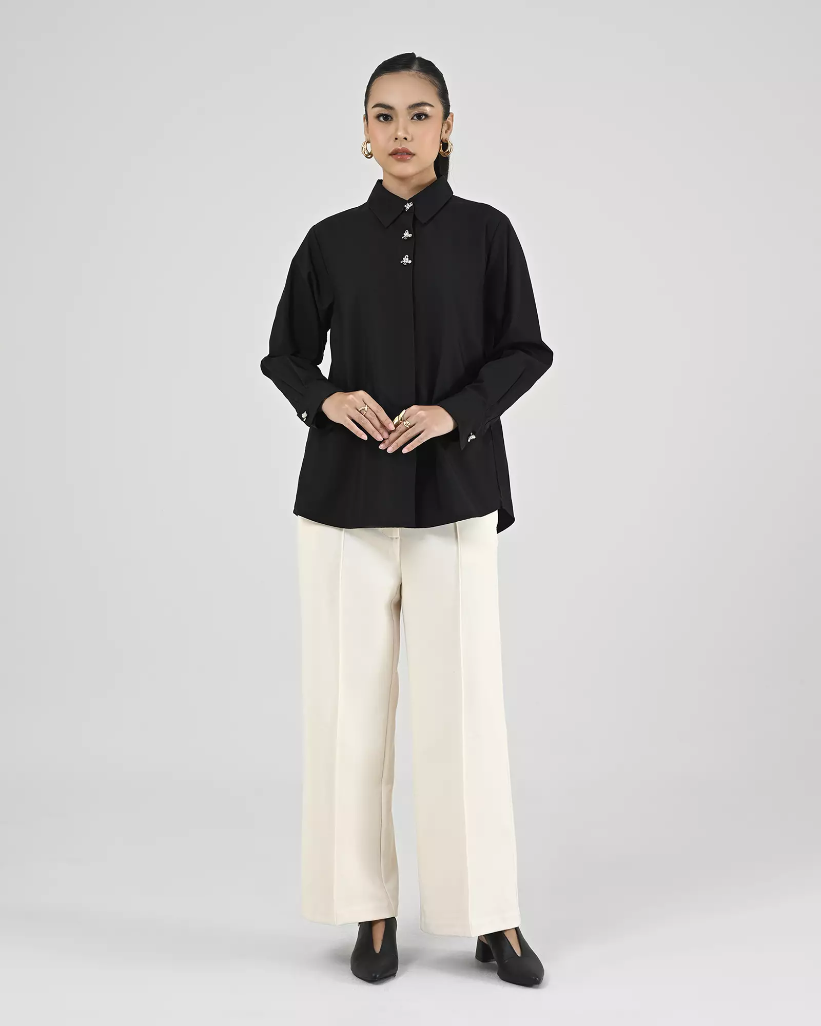 Geulis.id JURISA SHIRT - Black