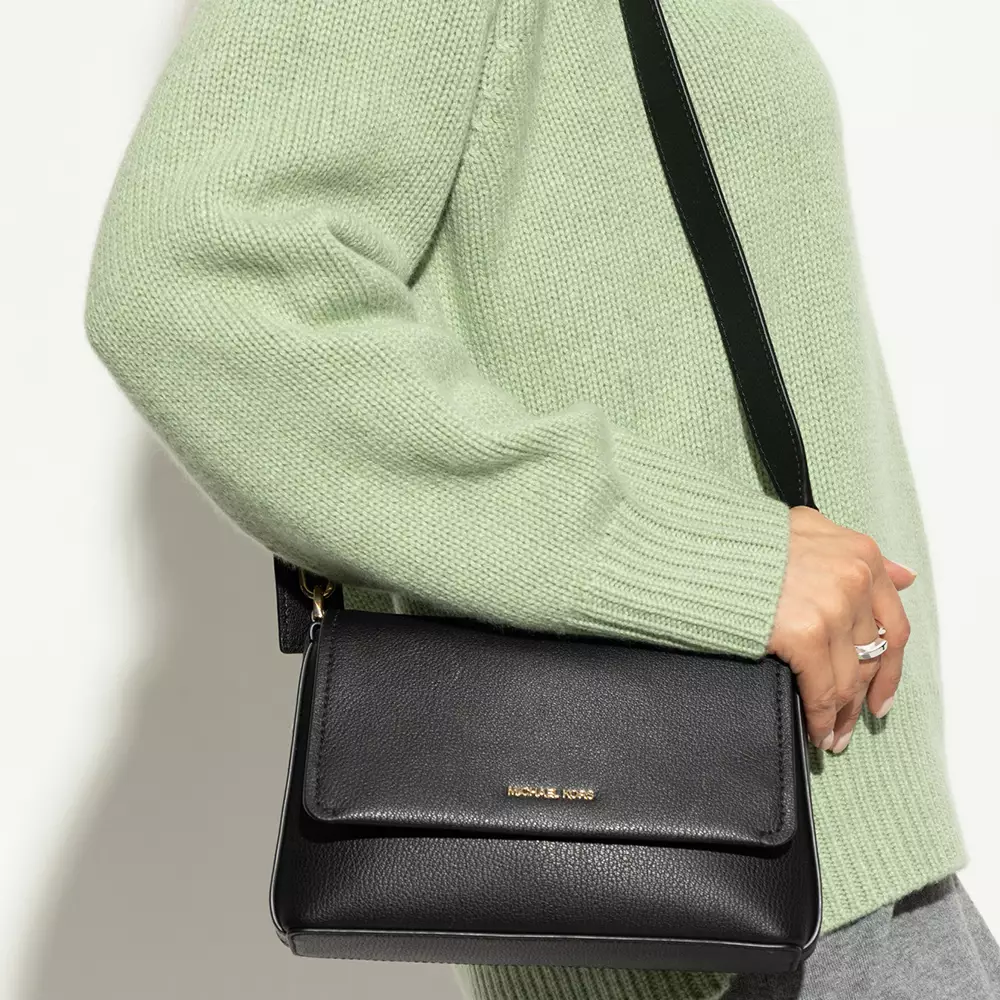 Nessa Small Leather Crossbody Bag Black