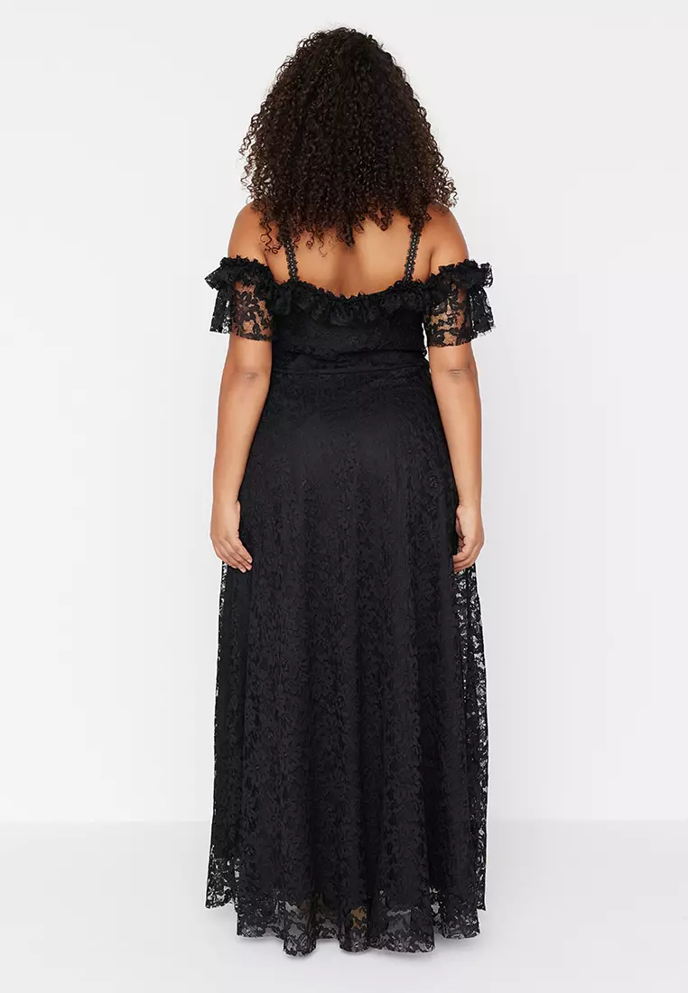 Plus Size Lace Evening Dress
