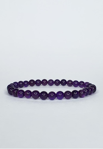 Jillian & Jacob Gemstones purple Amethyst Bracelet 6mm-17cm 111F1ACE2F8826GS_1