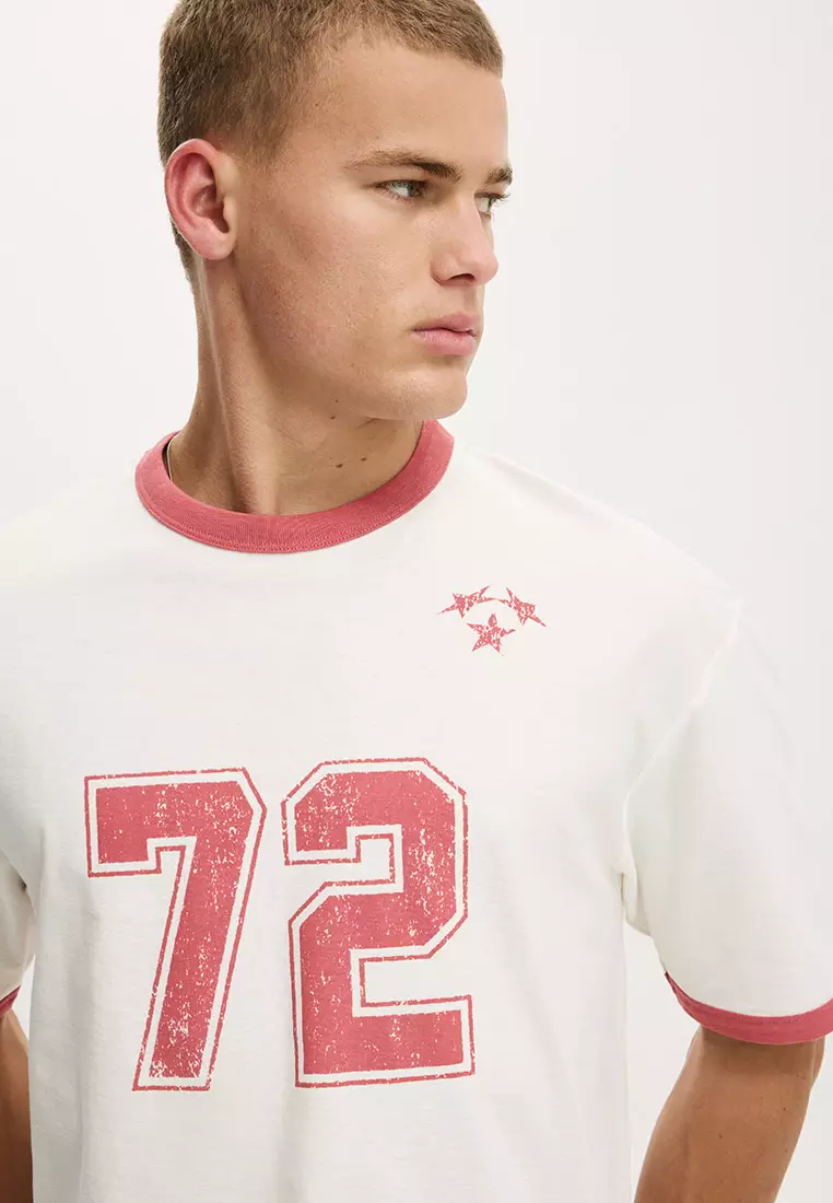 Cropped Fit Graphic T-Shirt