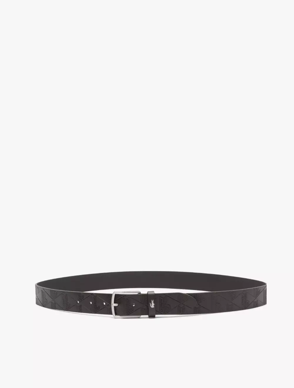 Monogram Leather Belt - Brown