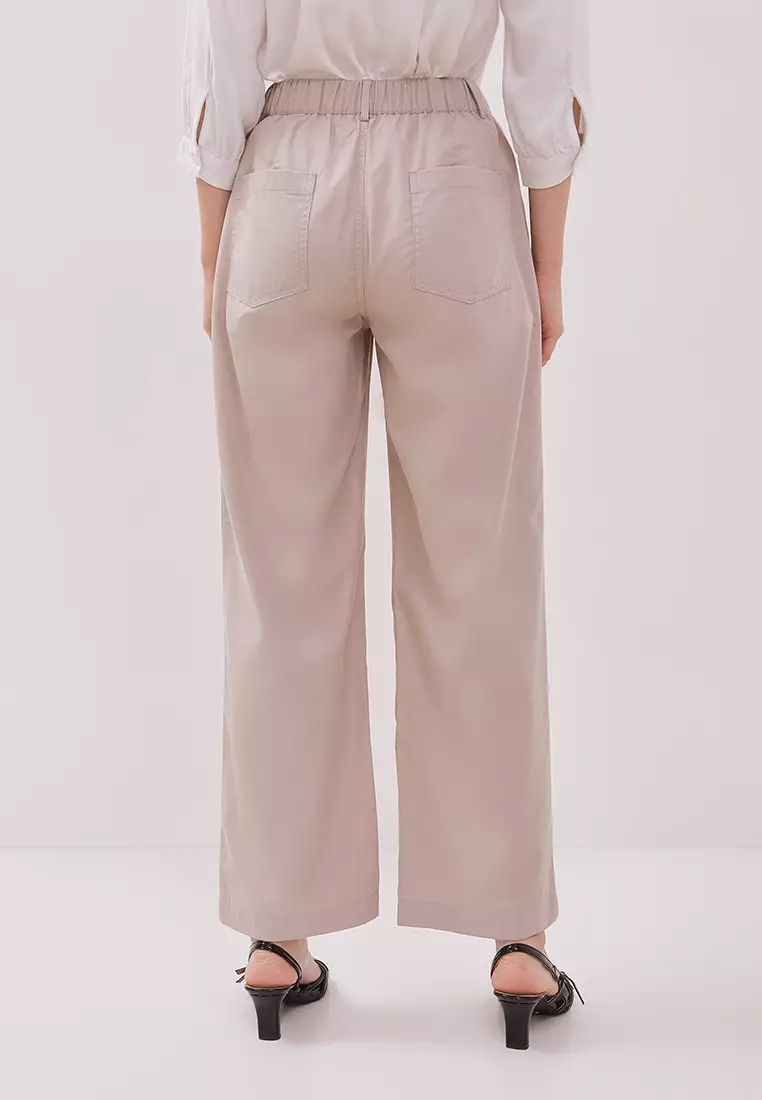 DUST Celana Straight Pants Aruni Cream TENCEL™ Comfease (D.39136)