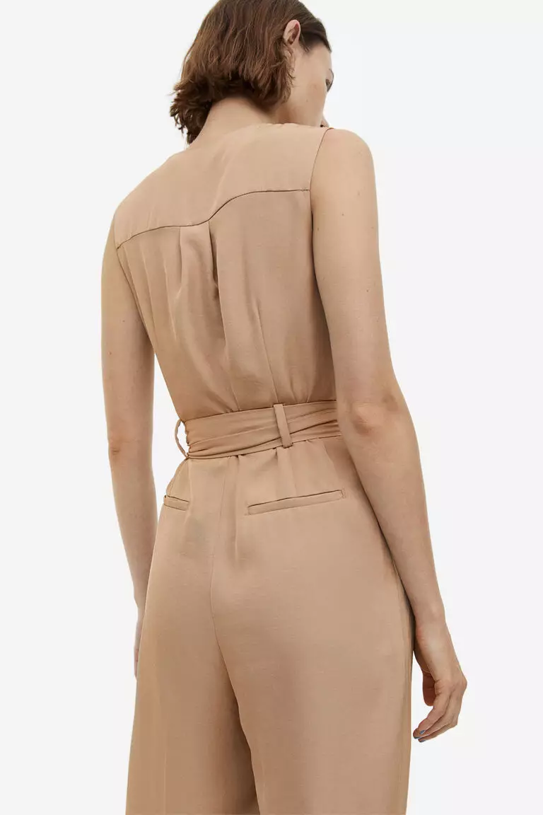 Beige jumpsuit outlet hm