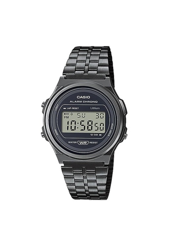 CASIO black Casio Clasic Digital Watch (A171WEGG-1A) 11D80AC405F4A7GS_1
