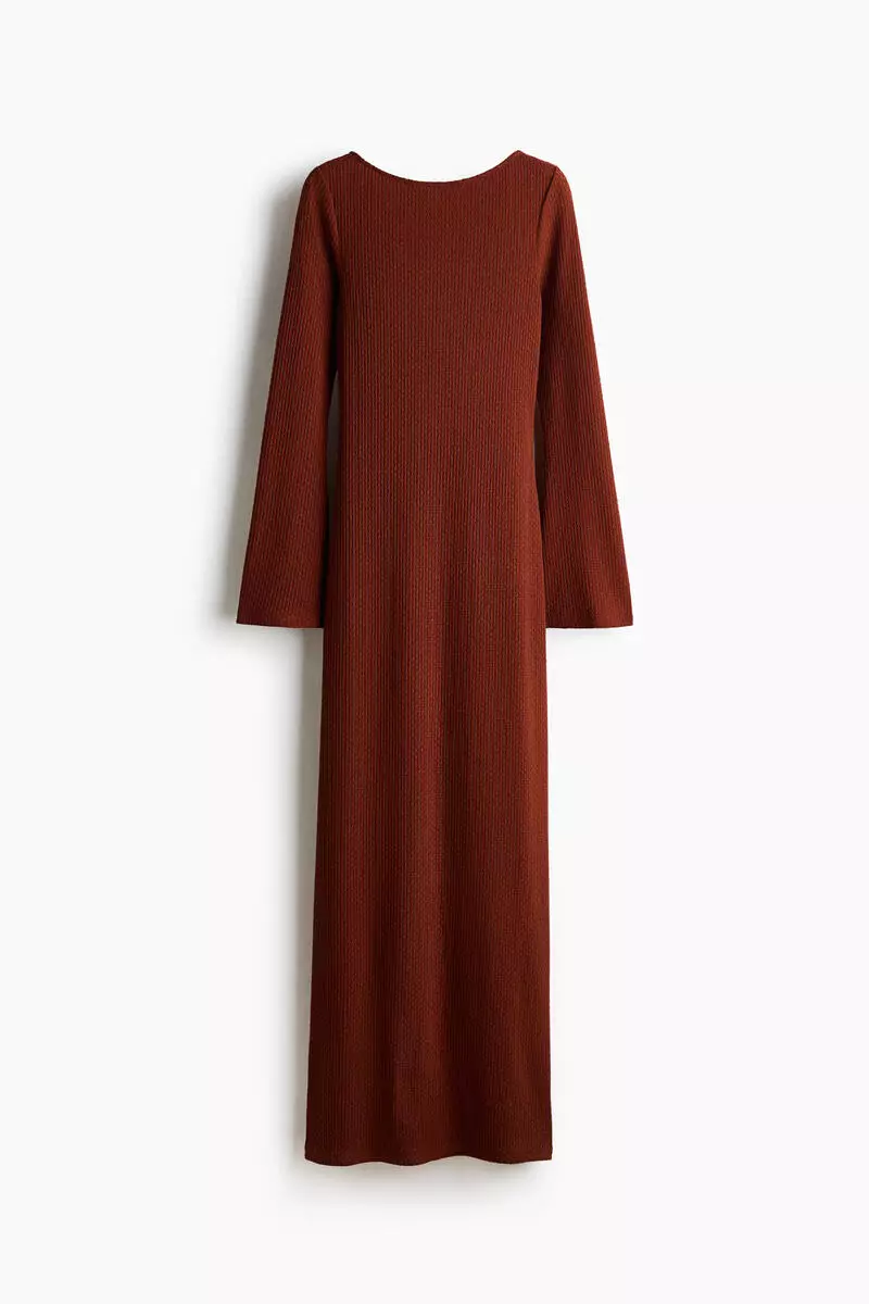 Textured-knit maxi dress