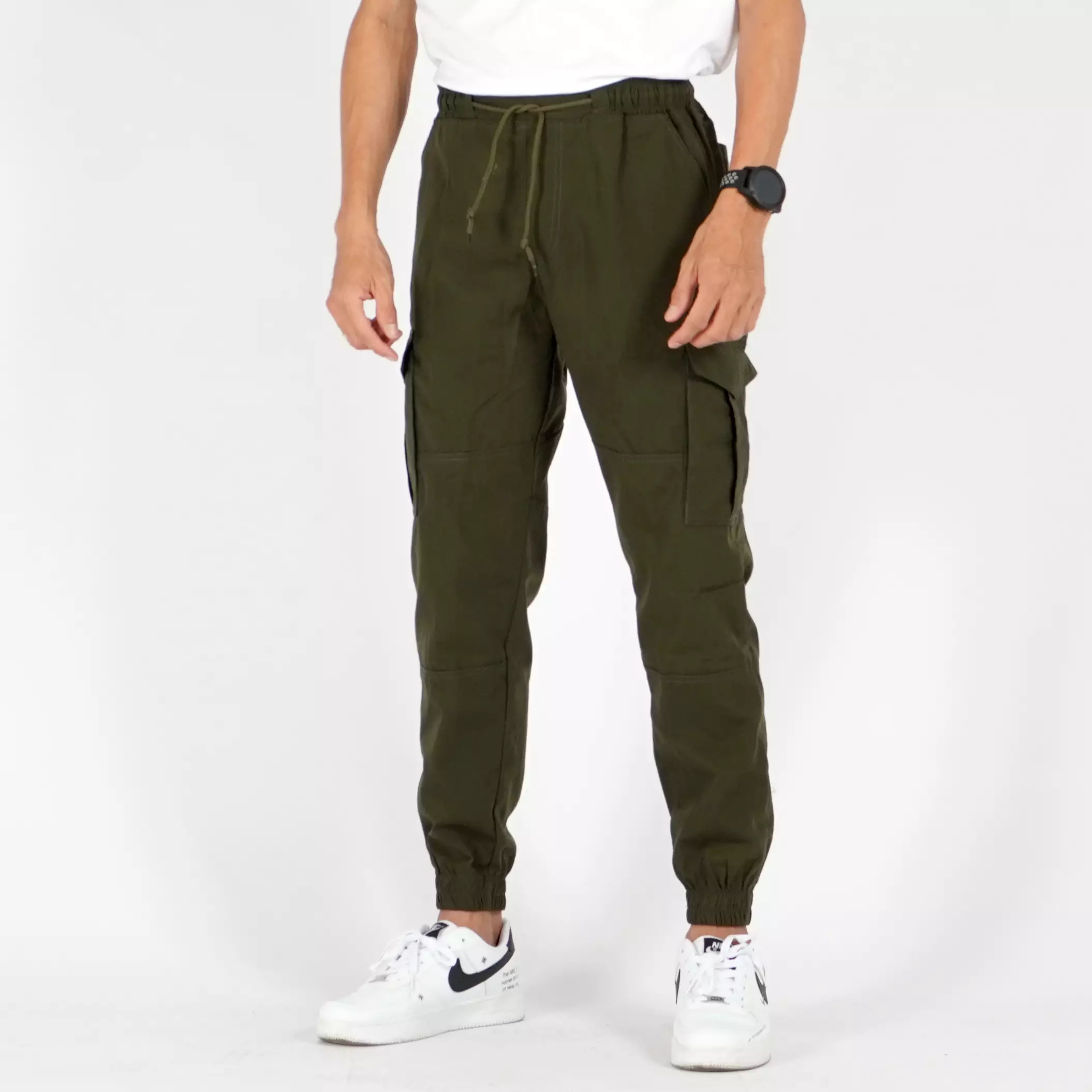  DAVE Celana Cargo Pria Cargo Pants Cargo Jogger Pria - ARMY