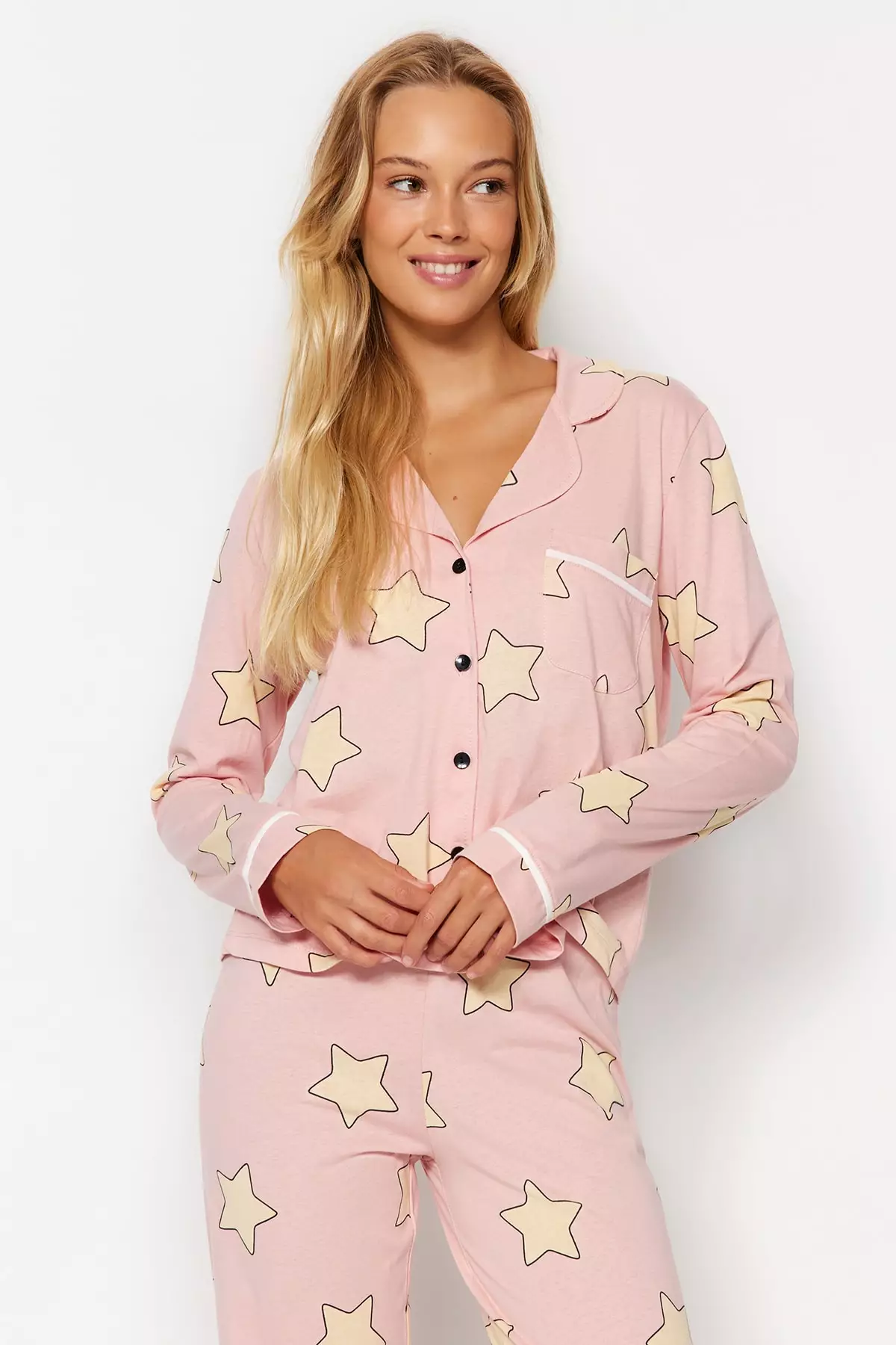 Star Printed Pajamas Set