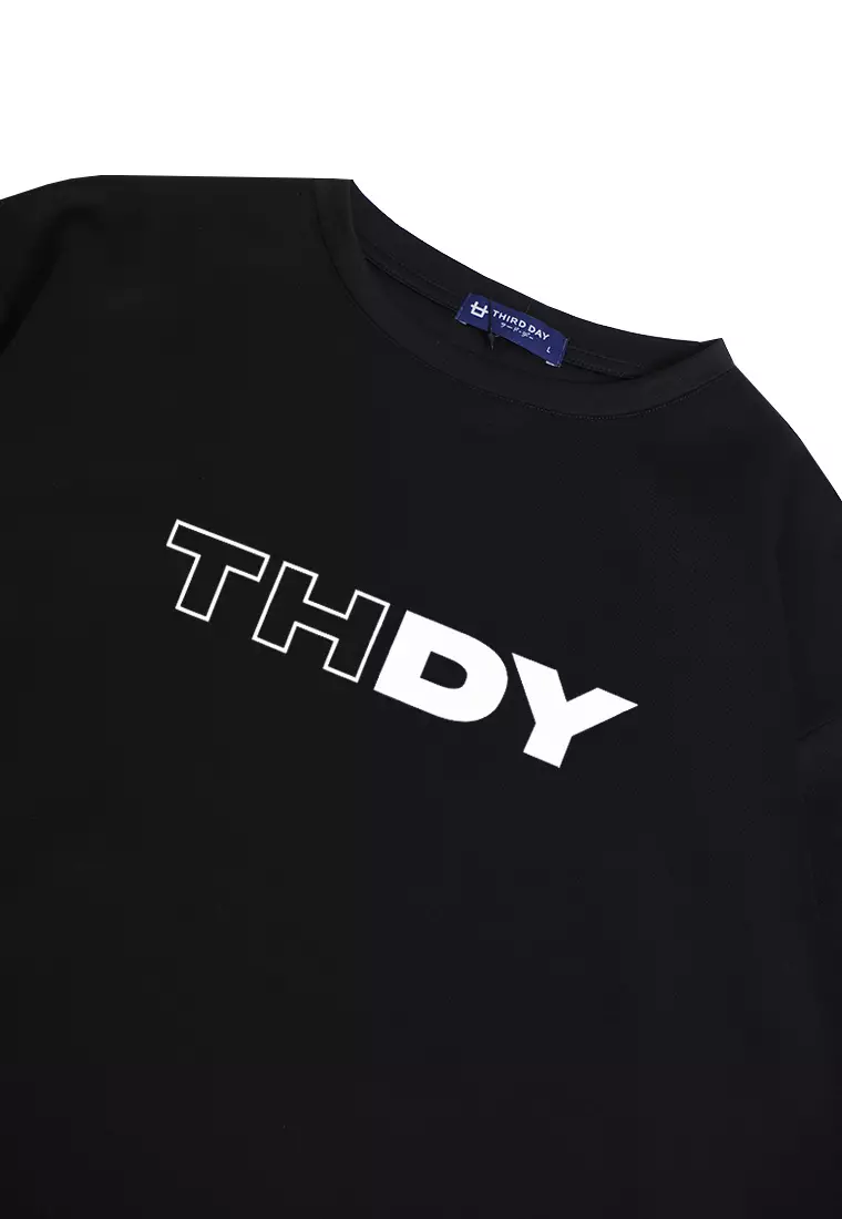 MTK31 Kaos Oversize Distro Pria Thirdday Big THDY Dateng Hitam