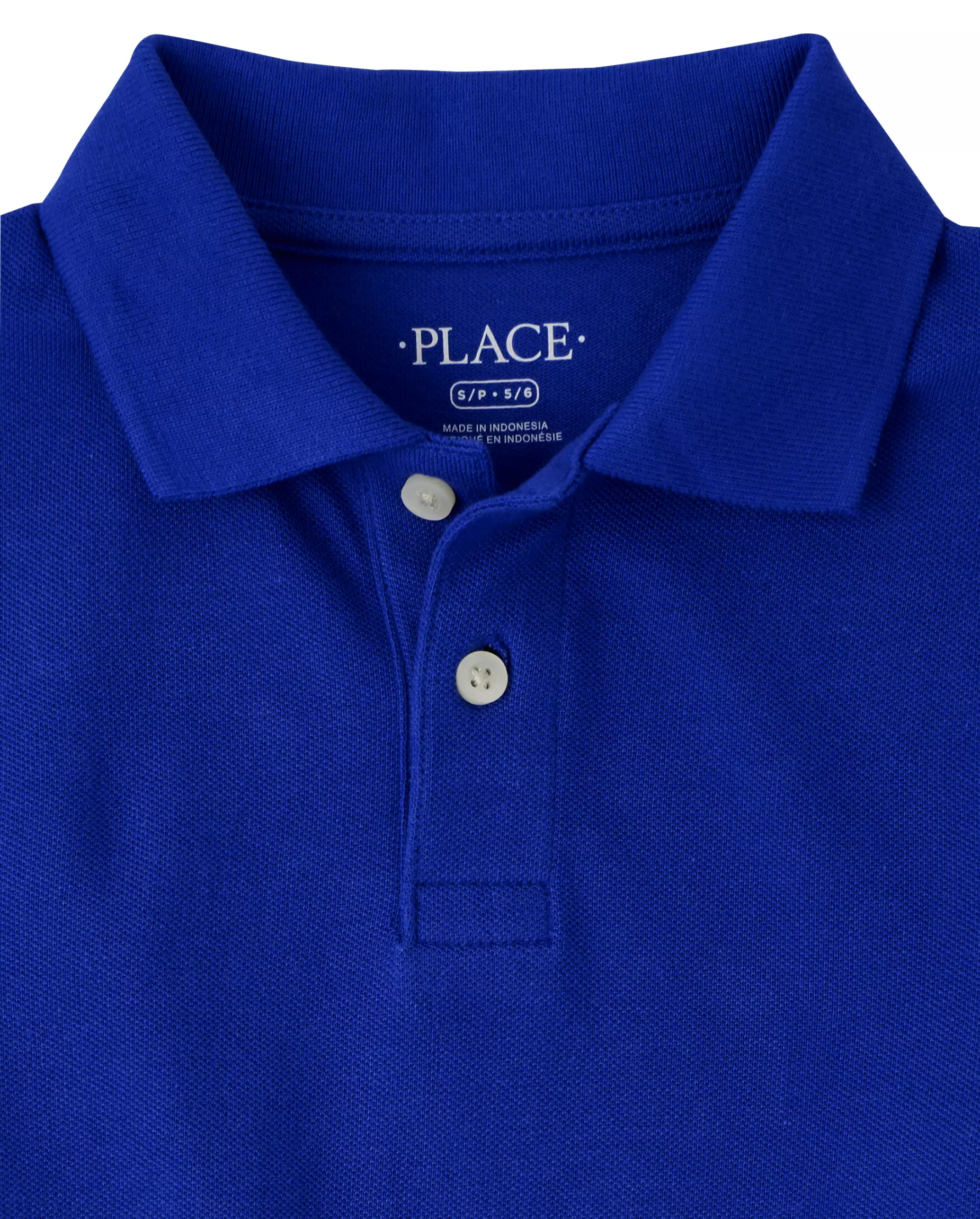 Boys Uniform Pique Polo - Kaos Bayi & Anak Laki (Biru)