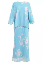Aqua/Peach Floral