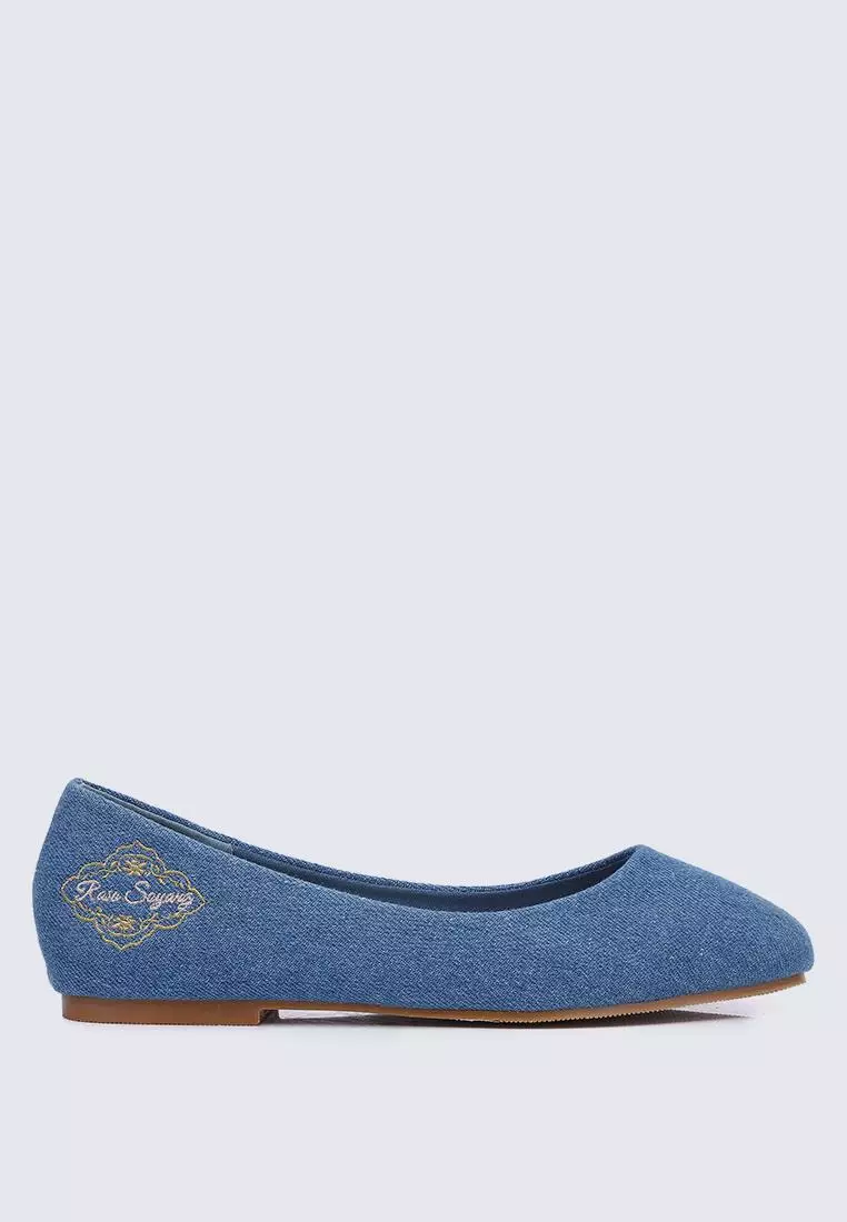 Discount on My Ballerine  shoes - SKU: My Ballerine Oh, To Be Loved Comfy Ballerina In Denim