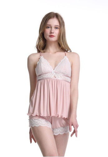 QuestChic white and pink and multi Audrene Padded Camisole 37FF2AA303CF5FGS_1