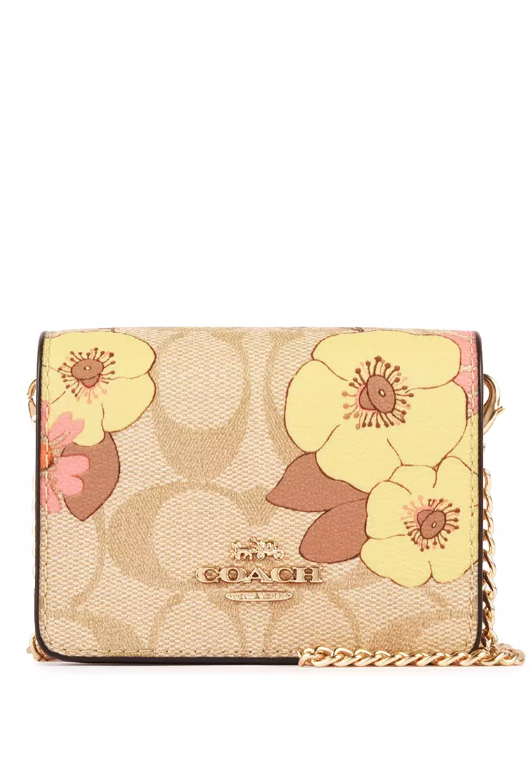 Coach wallet with flowers clearance
