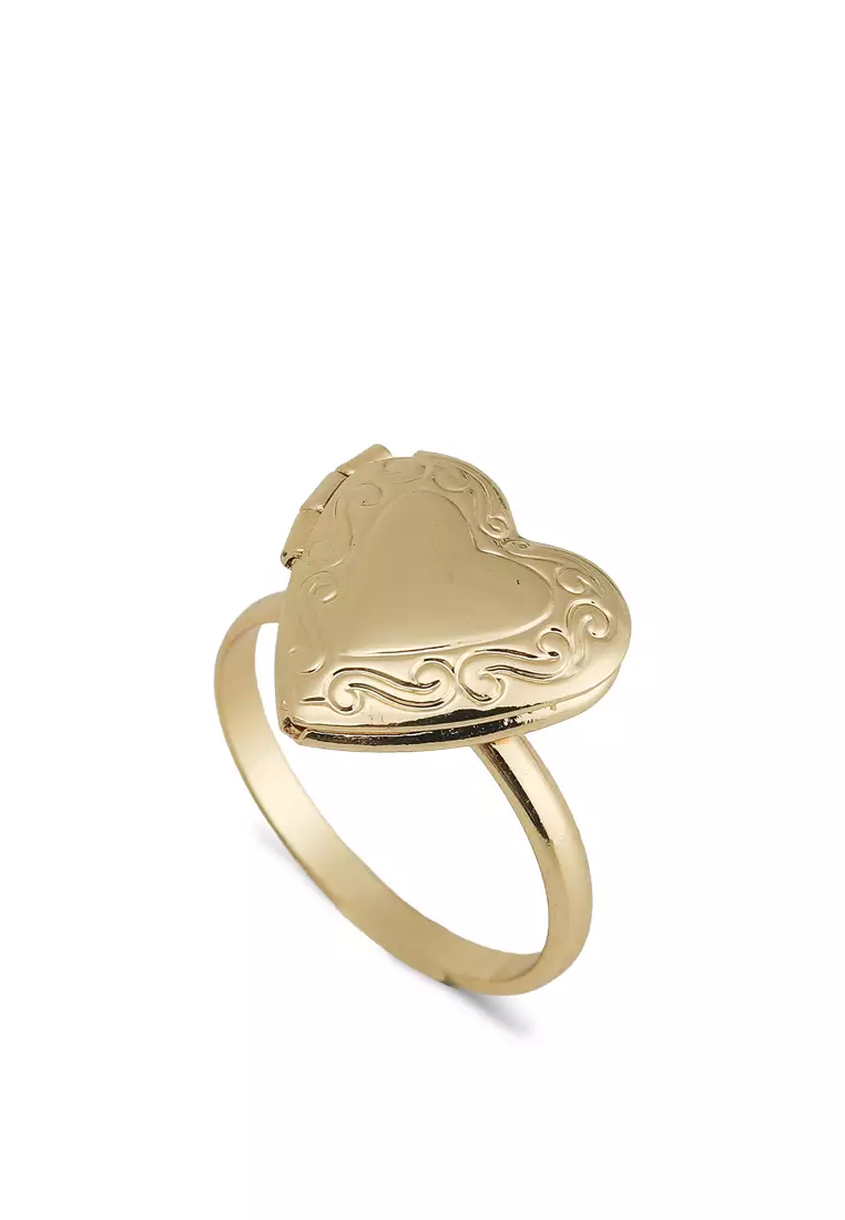 Buy ALDO Ranalaerel Gold Plated Heart Locket Ring 2025 Online ZALORA