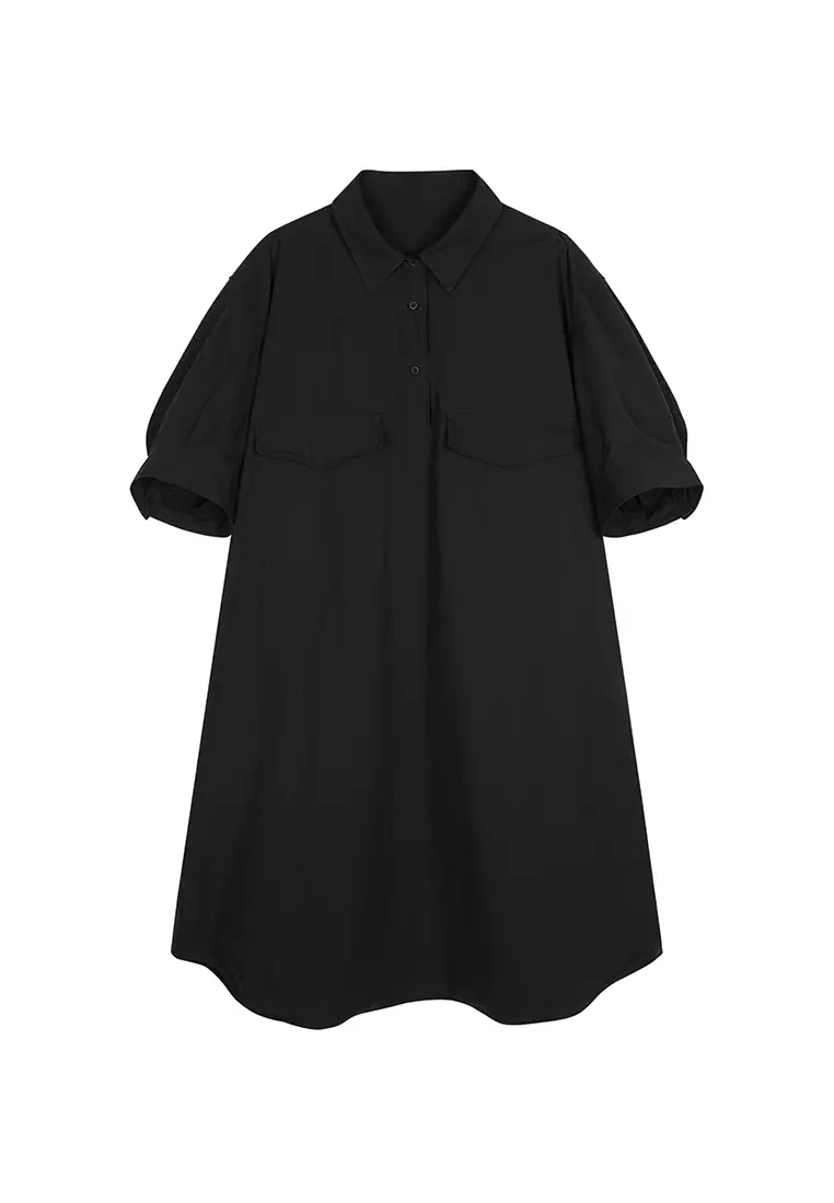 Cotton short-sleeved dress