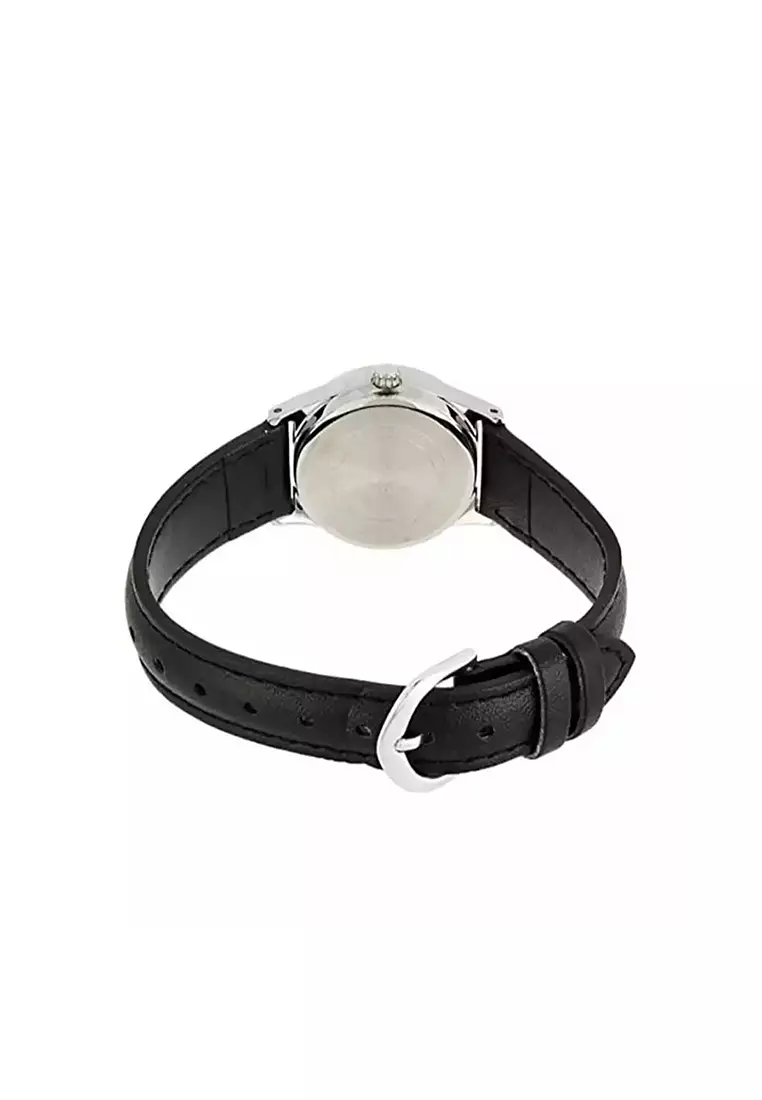 Couple Analog Watch MTP/LTP-V006L-7B Black Leather Strap