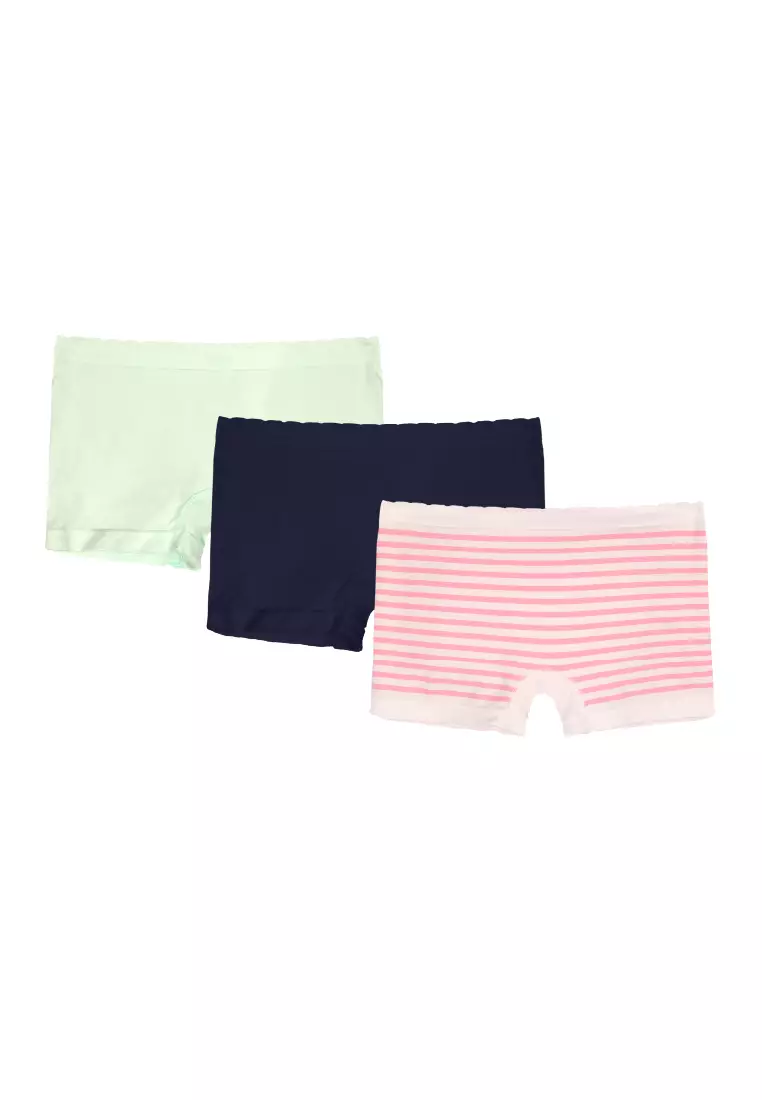 Biofresh Girls’ Antimicrobial Seamless Panty Boyleg Shorts 3 pieces in a pack