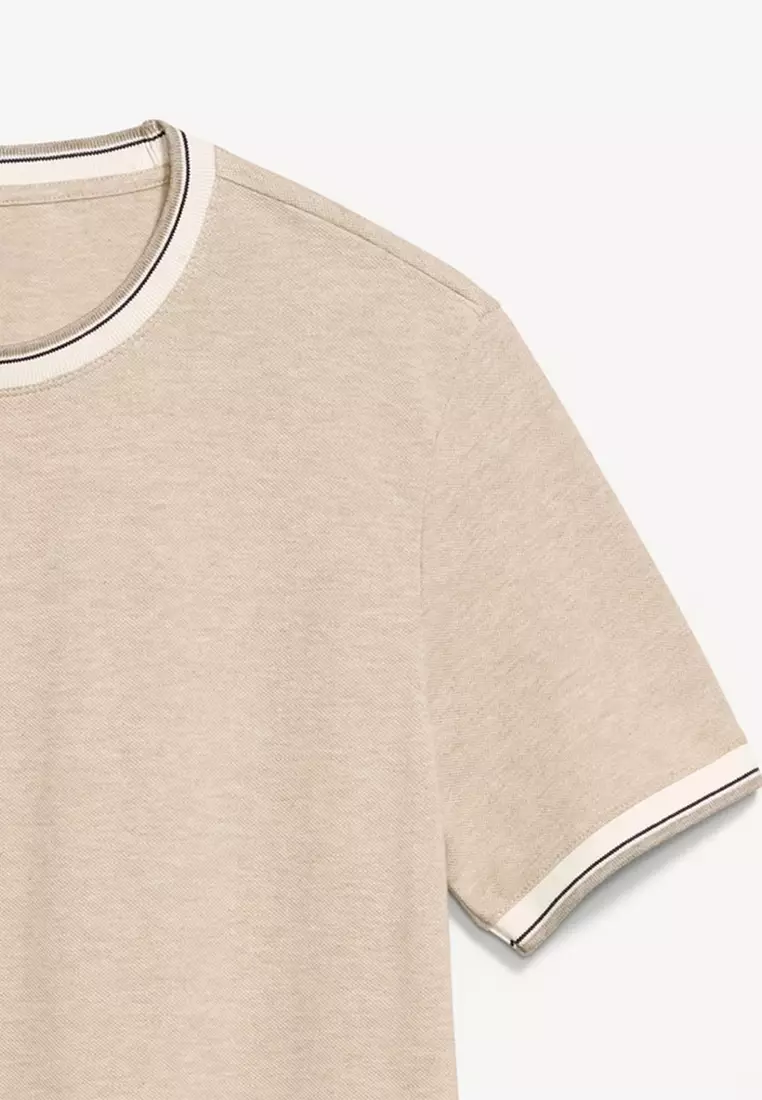 Crew-Neck Pique T-Shirt